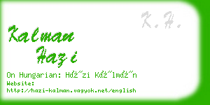 kalman hazi business card